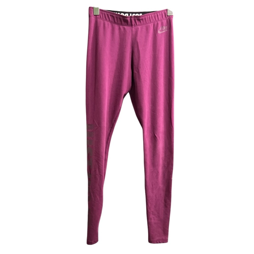Nike “Just Do It” Purple Leggings – High Waist - Size small